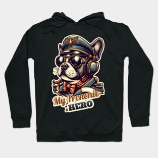 Pilot French bulldog Hoodie